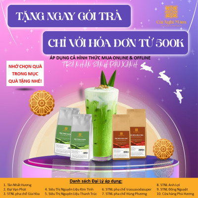 Trà Mùa Xuân [500g - vị đậu rang nướng] Trà Xanh CAT NGHI TEA, Nguyên liệu chuẩn pha trà sữa nướng thơm ngon