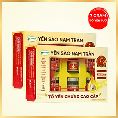 [Combo 2 Hộp] Yến Chưng Đường Phèn NAM TRÂN 7 gram Tổ Yến Tươi, Bồi bổ sức khoẻ. Hộp ( 6 lọ x 70 ml)