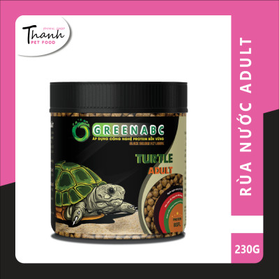 Thức ăn bò sát Rùa Nước nhãn GREENABC – Cung cấp protein, canxi, lipid giúp tăng kích thước, mai cứng - Hộp 50g và 230g