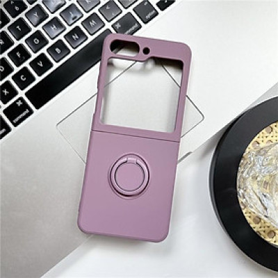 Ốp Lưng Silicon Cho Samsung Galaxy Z Flip 6 / Z Flip 5 Kèm Iring - BUM STORE GALAXY CASE