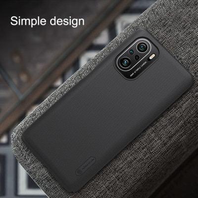 Ốp lưng cho Xiaomi Redmi K40, K40 Pro, K40 Pro+, Mi11i , Poco F3 Nillkin dạng sần đen - Hàng nhập khẩu