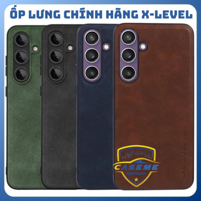 Ốp lưng da dành cho Samsung Galaxy S25/S25 Plus/S25 Ultra X-Level cao cấp - Hàng Chính Hãng