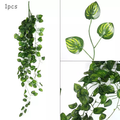 Dây leo dưa hấu giả PVC - dài 85cm - không kèm giỏ - Cây giả, hoa lụa Decor trang trí nhà cửa