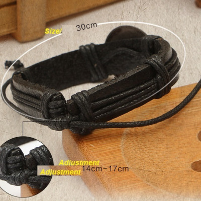 Combo Vòng Đeo Tay Handmade, Phong Cách Vintage, Da Thật, Gắn Thẻ Biểu Tượng 12 Cung Hoàng Đạo, Kèm Túi Nhung, Phù Hợp Nam Nữ, Làm Quà Tặng Sinh Nhật, tình nhân, 8/3…