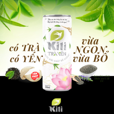 COMBO TAM LỘC - 3 Thùng 6lon TRÀ YẾN KITI, sản phẩm Trà Xanh kết hợp Yến Sào từ thiên nhiên vừa ngon vừa bổ giúp hỗ trợ cải thiện sức khỏe.