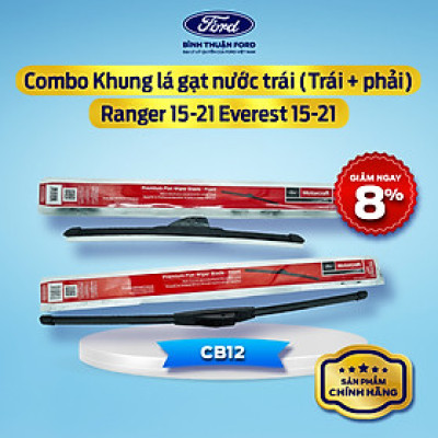 [COMBO GIÁ HỜI] Combo Khung Lá Gạt Nước, Gạt Mưa (Trái + phải) Ford Ranger 15-21, Everest 15-21