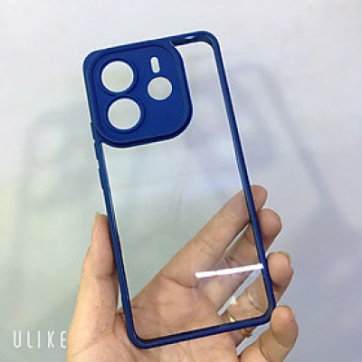 Ốp lưng Xiaomi Redmi Note 14 4G viền màu lưng PC trong suốt chống ố vàng, chống sốc ( hàng chính hãng)