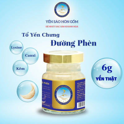 [Hộp QT 6 Hũ] Tổ Yến Chưng Đường Phèn - Yến Sào Hòn Gốm Chính Hiệu Khánh Hòa - HGKNEST