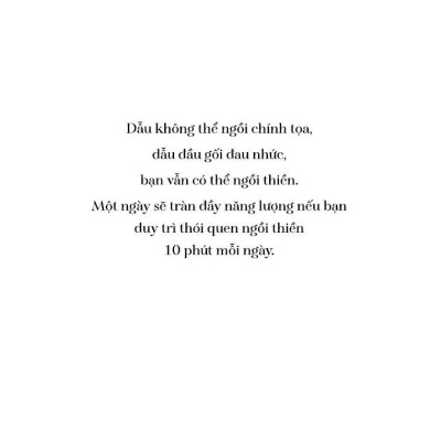 Toạ Thiền Trên Ghế - Để Tận Hưởng Cuộc Sống Thư Thái