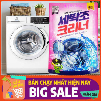Gói bột tẩy vệ sinh lồng máy giặt Sandokkaebi 450g Hàn Quốc - Nhập khẩu chính hãng