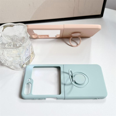Ốp Lưng Silicon Cho Samsung Galaxy Z Flip 6 / Z Flip 5 Kèm Iring - BUM STORE GALAXY CASE