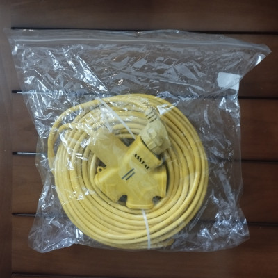 CUỘN DÂY ĐIỆN 16A - 250V DÀI 25M KÈM Ổ CẮM ĐÚC VÀ PHÍCH CẮM ĐÚC LIỀN DÂY CHỊU LỰC CAO CẤP (5 Ổ CẮM, DÂY 2 x 4 LI) - Hàng Chính Hãng