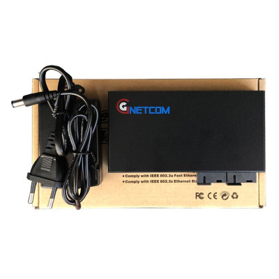 Switch quang chuyển tiếp Gnetcom HL-2F4E-1000 | 2 port fiber,4 lan 10/100/1000MB - Hàng Chính Hãng