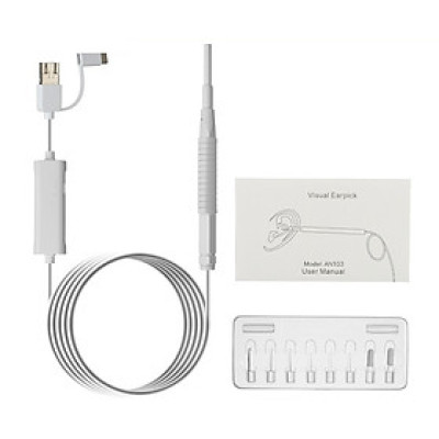 Camera Nội Soi Tai Mũi Họng Dụng Cụ Lấy Ráy Tai Đa Năng 3 Trong 1 HD Đường Kính 3.9mm Dùng Cho PC, Laptop, Android AN103 - Hàng Nhập Khẩu