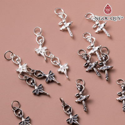 Charm bạc người múa bale treo - Ngọc Quý Gemstones
