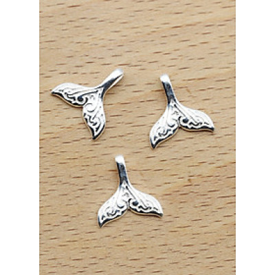 Combo 3 cái charm bạc đuôi nàng tiên cá treo - Ngọc Quý Gemstones