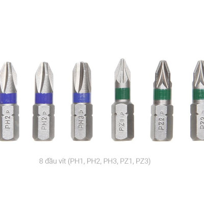 BỘ VẶN VÍT EXTRA HARD 25MM ĐẦU PH, PZ (8 MÓN) BOSCH 2608522413 - HÀNG CHÍNH HÃNG