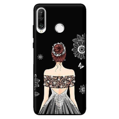 Ốp in cho Huawei P30 Lite Cô Gái Váy Xám - Hàng chính hãng