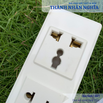 Ổ cắm Điện Quang ĐQ 001A-02 ( 2 lỗ ) dây 2m - Bảo hành 12 tháng