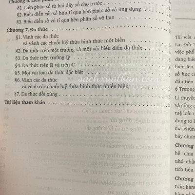 Sách Cơ sở Lí thuyết số và Đa thức