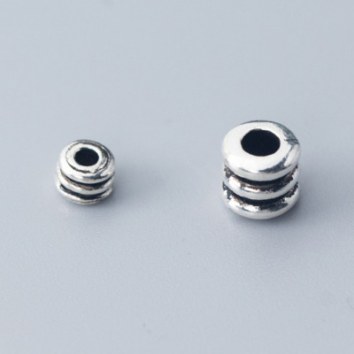 Combo 8 cái charm bạc chặn hạt họa tiết lo xo - Ngọc Quý Gemstones
