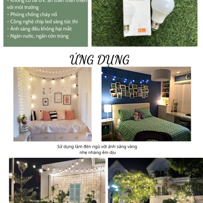 COMBO 5 Bóng đèn LED bulb tròn LEDGOES 3W