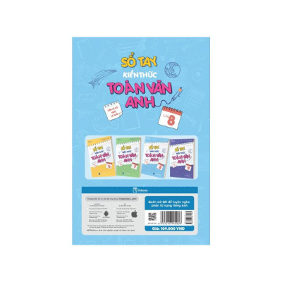 Sách - Sổ Tay Kiến Thức Toán - Văn - Anh Lớp 8 - MCBooks