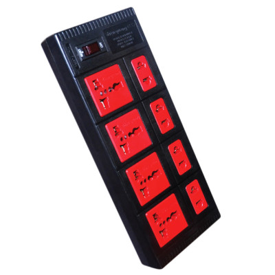 Ổ Cắm 8 Lỗ Dây 2 Mét Điện Quang ĐQ ESK 2BR 8ECO - Đen Đỏ