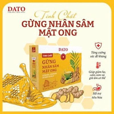 Tinh Chất Gừng Nhân Sâm Mật Ong DATO. Không chất bảo quản, giảm ho, cảm, làm ấm cơ thể, tăng sức đề kháng