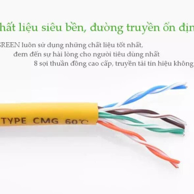 Ugreen UG11232NW103TK 3M màu Vàng Cáp mạng LAN CAT5E UPT - HÀNG CHÍNH HÃNG