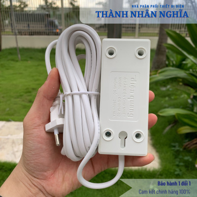 Ổ cắm Điện Quang ĐQ 001A-02 ( 2 lỗ ) dây 2m - Bảo hành 12 tháng