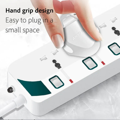Ổ CẮM ĐIỆN 3 NGUỒN DÀI 5M 87337 AKKO STAR - HÀNG CHÍNH HÃNG
