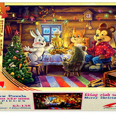 Tranh xếp hình Tia Sáng Giáng sinh an lành ( 63 mảnh)