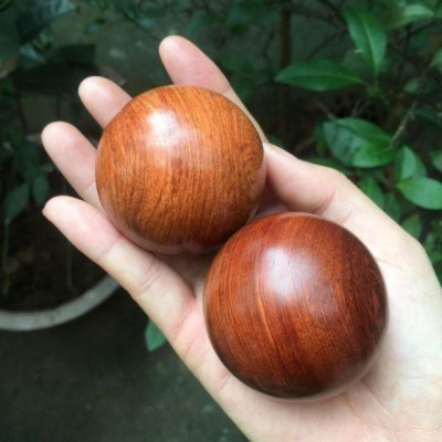 2 Bi lăn tay gỗ hương quả tròn 5 cm