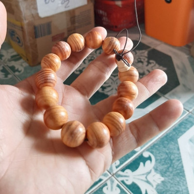 Vòng tay nam GỖ HUYẾT NGỌC thời trang size hạt 14ly