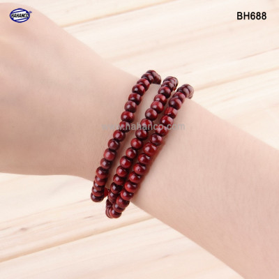 Chuỗi vòng tay /Cổ 2 in 1 hạt gỗ trắc rất đẹp (Đủ Size) BH688 - Thiết kế giản dị, tinh tế