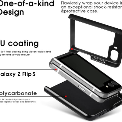 Ốp lưng cho SamSung Galaxy Z Flip 5 chính hãng X-level dạng mềm bằng da PU có sạc không dây, chống sốc chống bụi bẩn - hàng nhập khẩu