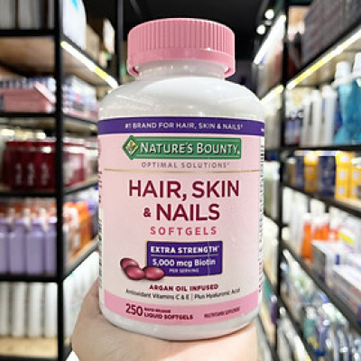Viên uống Nature’s Bounty Hair, Skin & Nails – Đẹp Da Chắc Tóc Hộp 250 viên