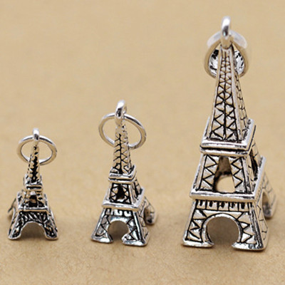 Charm bạc hình tháp Eiffel treo - Ngọc Quý Gemstones