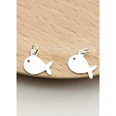 Combo 3 charm bạc hình cá voi treo - Ngọc Quý Gemstones