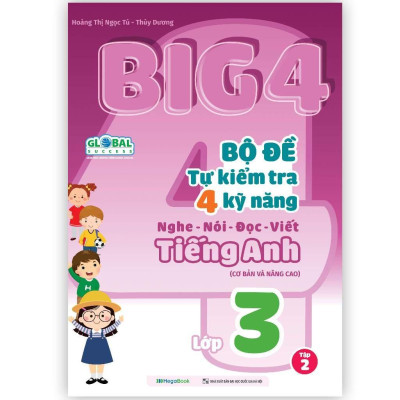 Sách - Big 4 Bộ Đề Tự Kiểm Tra 4 Kỹ Năng Nghe - Nói - Đọc - Viết Tiếng Anh Lớp 3 - Chọn Lẻ 2 Tập - Megabook