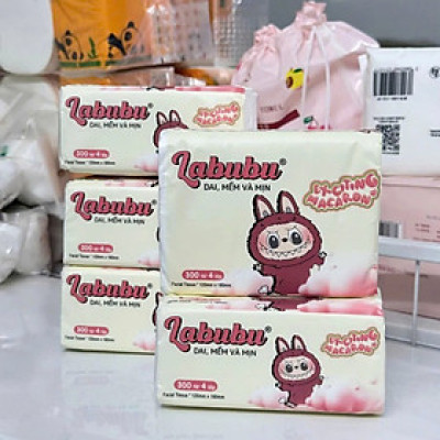 Combo 10 bịch giấy ăn Labubu loại 1 - 300 tờ - 4 lớp / 1 gói siêu mềm mại siêu dai , thiết kế nhỏ gọn , có thể mang theo an toàn và tiện lợi
