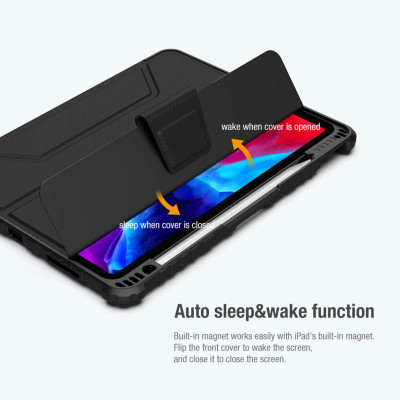 Bao da cao cấp cho iPad Air 10.9/Air 4, iPro 11 (2020), iPro 11 (2021) hàng chính hãng Nillkin Bumper Leather có nắp bảo vệ camera