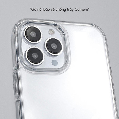 Ốp lưng giảm sốc chống va đập chống ố vàng cho iPhone 14 Pro Max / 14 Pro / 14 Plus / iP 14 hiệu X-level ICE Crystal trang bị đệm khí ẩn bốn góc, Mặt lưng PC chống ố vàng - Hàng chính hãng