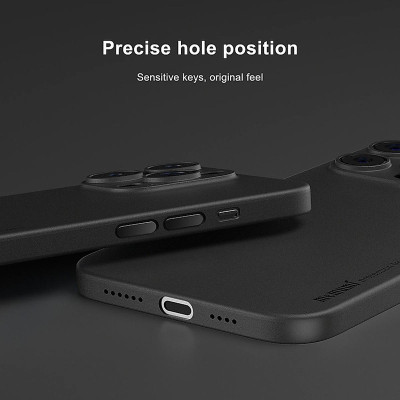 Ốp lưng nhám siêu mỏng 0.3mm cho iPhone 15, 15 Plus, 15 Pro, 15 Pro Max hiệu Memumi Slim - mặt lưng chống trượt, chống bám bẩn - Hàng chính hãng