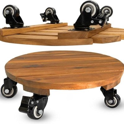 Đế Lót Chậu Cây Có Bánh Xe Cao Cấp Đường Kính 35cm Tải Trọng 150Kg, Để Di Chuyển Chậu Cây Thường Xuyên