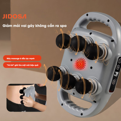 Máy Massage Cầm Tay JIDOSA 16 Đầu - 8 đầu - 6 đầu Giảm Đau Cơ Sâu, Động Cơ Êm, Pin Lâu, 9 Chế Độ Bảo hành 12 tháng Chính Hãng