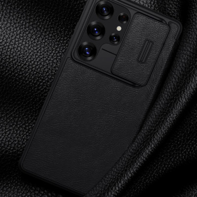 Bao Da Chính Hãng Nillkin Qin Dành Cho Samsung Galaxy S25 Ultra Cao Cấp, Có Ngăn Chứa Thẻ - Hàng chính hãng
