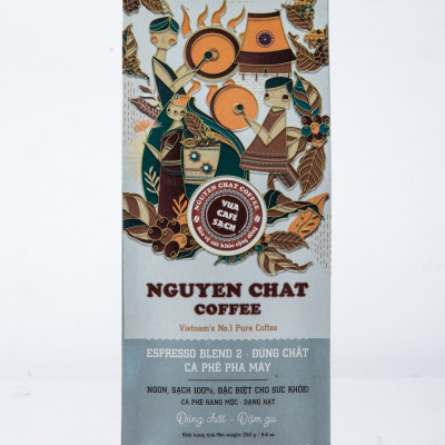 Cà phê ESPRESSO BLEND No.2 dạng hạt nguyên chất đậm vị phong cách Ý, hậu vị kéo dài - 250g