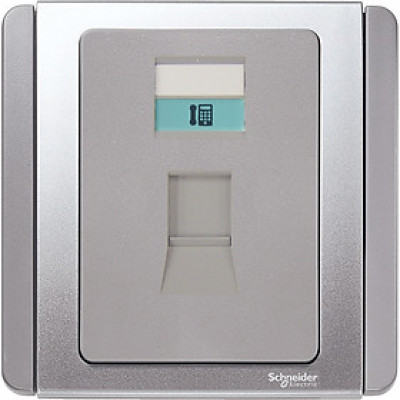 Ổ điện thoại/internet E3031RJK GS  Bạc Schneider | Chính hãng |